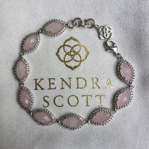 Kendra Scott Rose Quartz & Silver Jana Bracelet